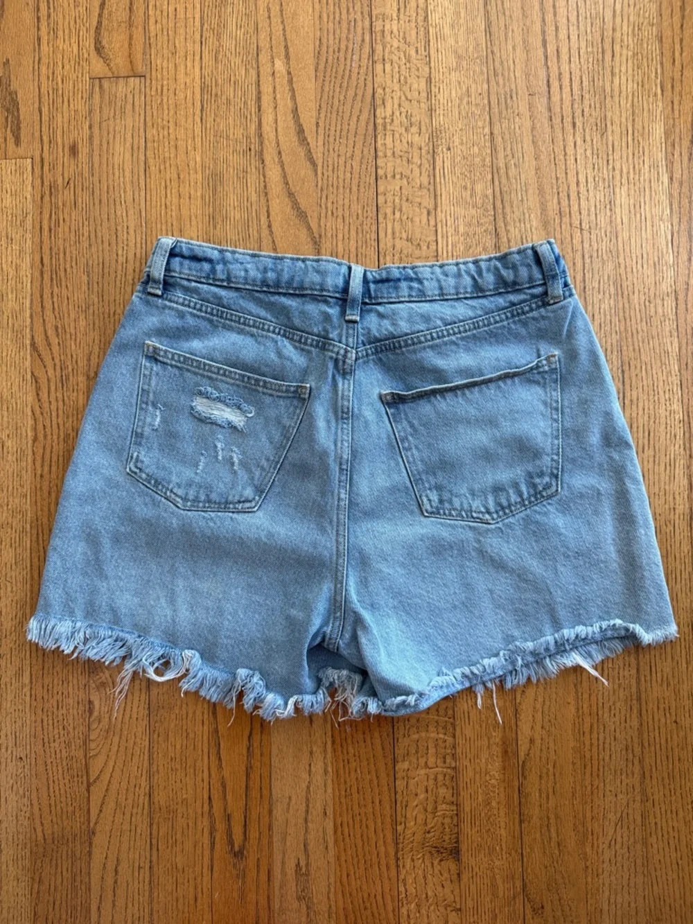 wild fable Light Blue Distressed High-Rise Denim Shorts size 10